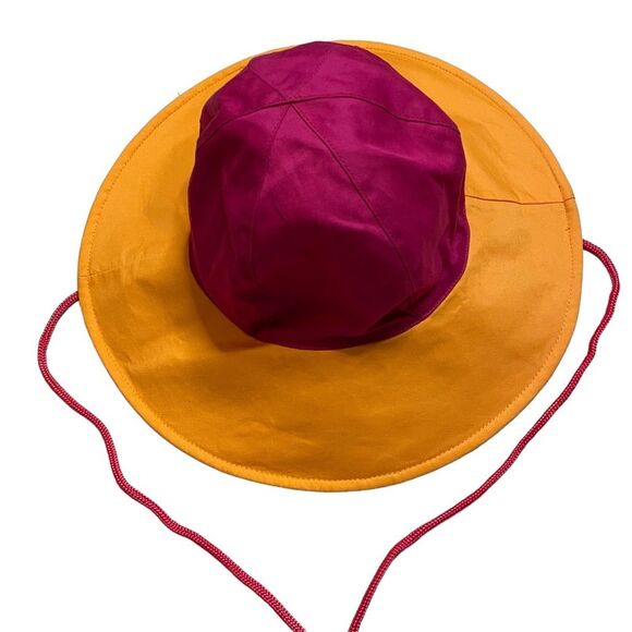 Betmar Pink Orange Sun Hat with Wide Brim - Picture 2 of 4